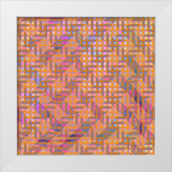 LightBoxJournal 12x12 White Modern Wood Framed Museum Art Print Titled - Gypsy Cherry Pattern 3