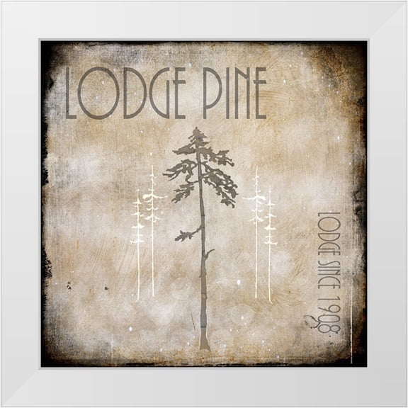LightBoxJournal 12x12 White Modern Wood Framed Museum Art Print Titled - Moose Lodge 2 - Lodge Pole 3