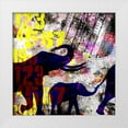 thumbnail image 1 of LightBoxJournal 12x12 White Modern Wood Framed Museum Art Print Titled - Painted Elephant 1_Grunge, 1 of 4