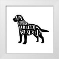thumbnail image 1 of LightBoxJournal 12x12 White Modern Wood Framed Museum Art Print Titled - Rescue Dog 1, 1 of 4