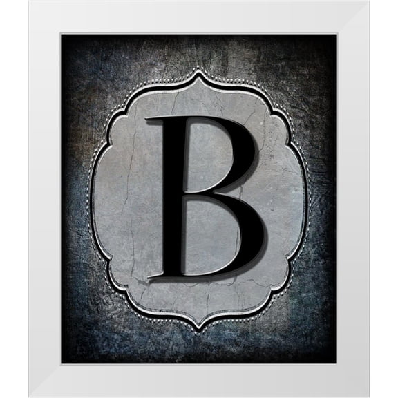 LightBoxJournal 12x14 White Modern Wood Framed Museum Art Print Titled - Letter B