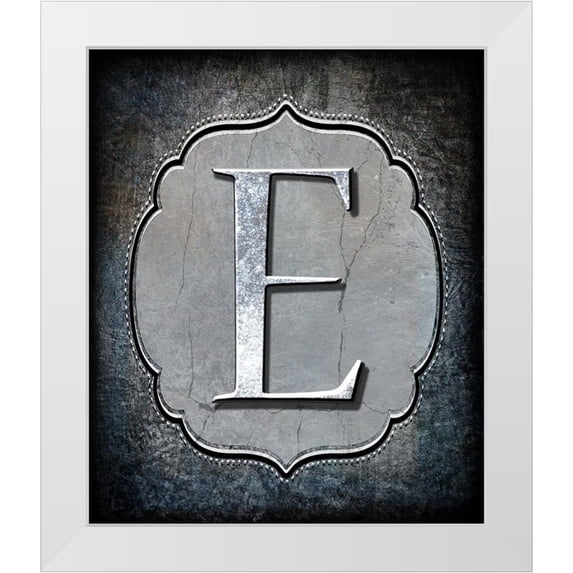 LightBoxJournal 12x14 White Modern Wood Framed Museum Art Print Titled - Letter E
