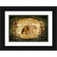 thumbnail image 1 of LightBoxJournal 14x11 Black Ornate Wood Framed with Double Matting Museum Art Print Titled - Welcome - Lodge Black Bear 1, 1 of 4