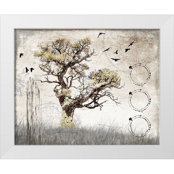 LightBoxJournal 14x12 White Modern Wood Framed Museum Art Print Titled - August Tree 3