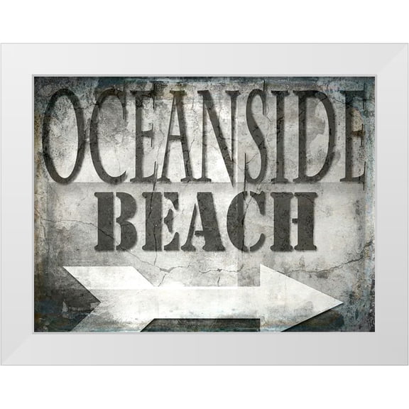 LightBoxJournal 14x12 White Modern Wood Framed Museum Art Print Titled - Surfside Oceanside