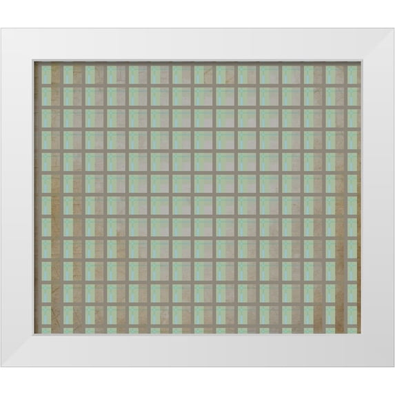LightBoxJournal 14x12 White Modern Wood Framed Museum Art Print Titled - Vintage States Surface Pattern 08