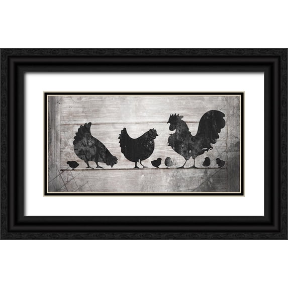 LightBoxJournal 14x9 Black Ornate Wood Framed with Double Matting Museum Art Print Titled - FarmFreshFarmSign V7
