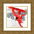 thumbnail image 1 of LightBoxJournal 15x15 Gold Ornate Wood Framed with Double Matting Museum Art Print Titled - Extreme Snowboarder 03, 1 of 4