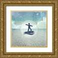 thumbnail image 1 of LightBoxJournal 15x15 Gold Ornate Wood Framed with Double Matting Museum Art Print Titled - Signs_SeaLife_Surfer2, 1 of 4