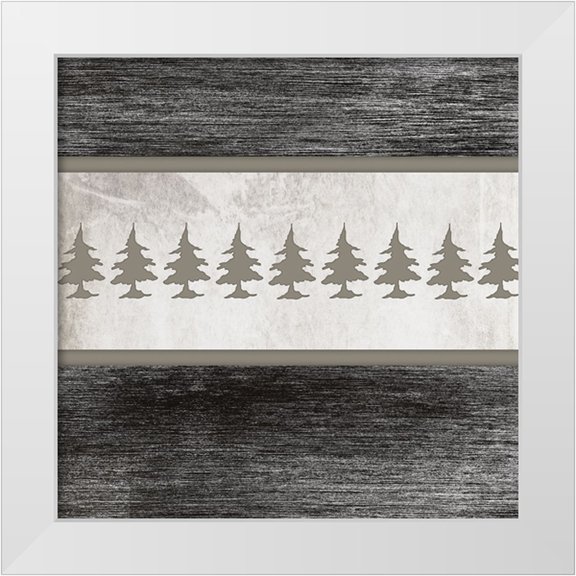 LightBoxJournal 15x15 White Modern Wood Framed Museum Art Print Titled - Good Night Moose 2 Surface Pattern 3