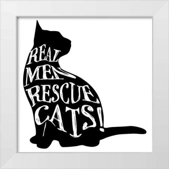 LightBoxJournal 15x15 White Modern Wood Framed Museum Art Print Titled - RescueCat 07
