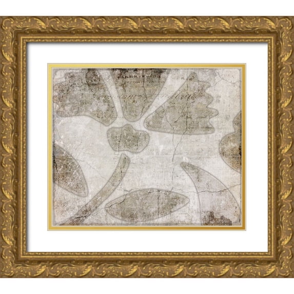 LightBoxJournal 17x15 Gold Ornate Wood Framed with Double Matting Museum Art Print Titled - Decortive Pattern 5.2