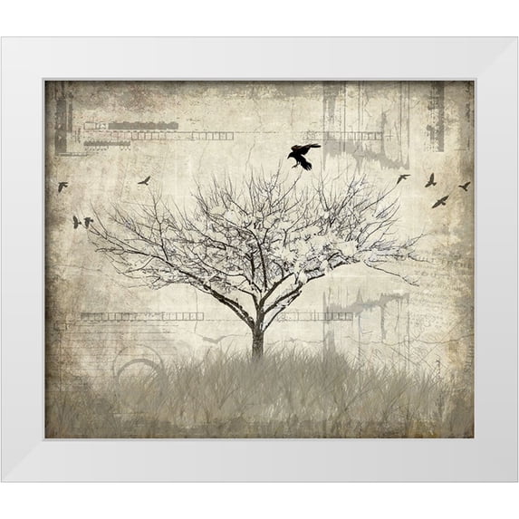 LightBoxJournal 17x15 White Modern Wood Framed Museum Art Print Titled - August Tree 1
