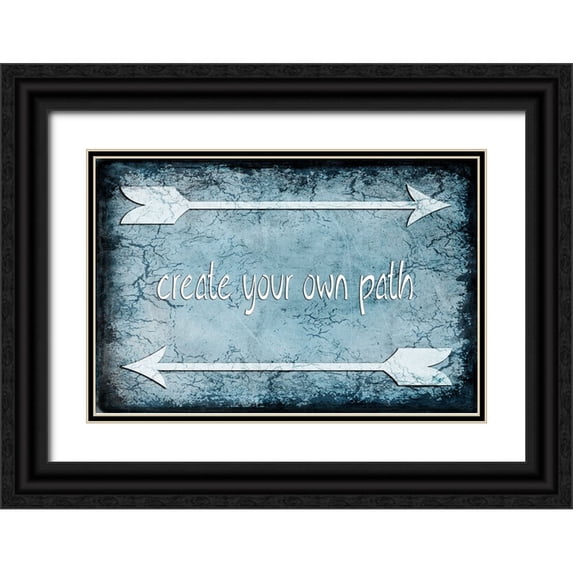 LightBoxJournal 18x13 Black Ornate Wood Framed with Double Matting Museum Art Print Titled - Choose Path