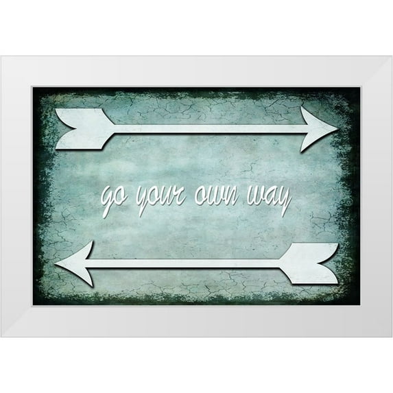 LightBoxJournal 18x13 White Modern Wood Framed Museum Art Print Titled - Choose Path - Go Own Way