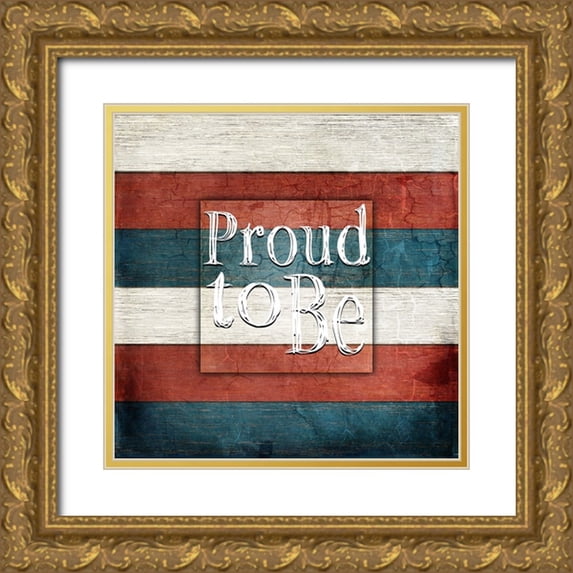 LightBoxJournal 20x20 Gold Ornate Wood Framed with Double Matting Museum Art Print Titled - American Freedom Collection 9