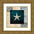 thumbnail image 1 of LightBoxJournal 20x20 Gold Ornate Wood Framed with Double Matting Museum Art Print Titled - Blue Sea Bumpy Star, 1 of 4