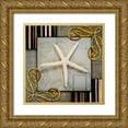 thumbnail image 1 of LightBoxJournal 20x20 Gold Ornate Wood Framed with Double Matting Museum Art Print Titled - Gold Sea Scape 3, 1 of 4