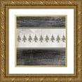 thumbnail image 1 of LightBoxJournal 20x20 Gold Ornate Wood Framed with Double Matting Museum Art Print Titled - Good Night Moose 2 Surface Pattern 3, 1 of 4