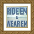 thumbnail image 1 of LightBoxJournal 20x20 Gold Ornate Wood Framed with Double Matting Museum Art Print Titled - Signs_SeaLife_Typography_RideEmWearEm, 1 of 4