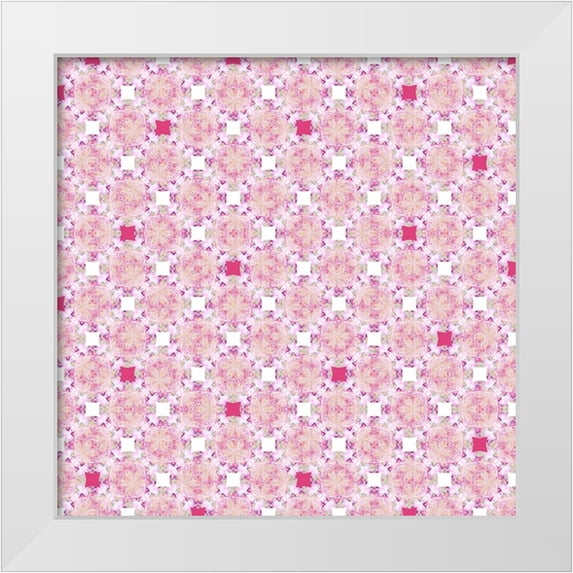LightBoxJournal 20x20 White Modern Wood Framed Museum Art Print Titled - Cherry Pops Surface Pattern 04