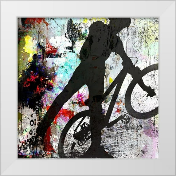 LightBoxJournal 20x20 White Modern Wood Framed Museum Art Print Titled - Extreme BMX 3