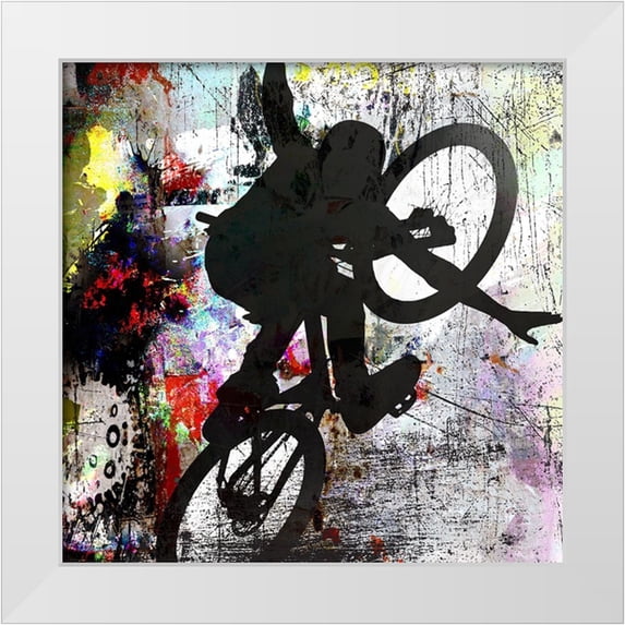 LightBoxJournal 20x20 White Modern Wood Framed Museum Art Print Titled - Extreme BMX 4