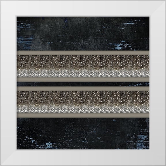 LightBoxJournal 20x20 White Modern Wood Framed Museum Art Print Titled - Good Night Moose 2 Surface Pattern 2