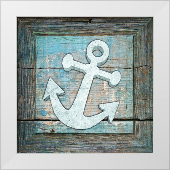 LightBoxJournal 20x20 White Modern Wood Framed Museum Art Print Titled - Gypsy Sea Blue Framed 1