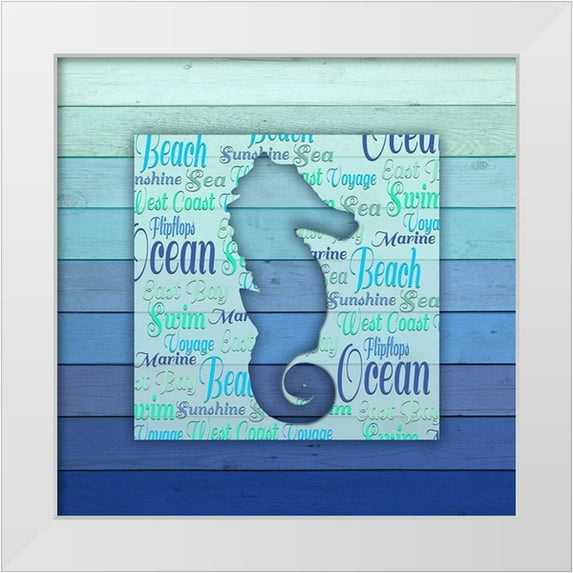 LightBoxJournal 20x20 White Modern Wood Framed Museum Art Print Titled - Gypsy Sea Blue V5 1