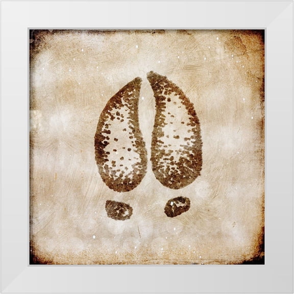 LightBoxJournal 20x20 White Modern Wood Framed Museum Art Print Titled - Moose Lodge - Moose Track