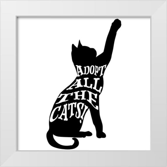 LightBoxJournal 20x20 White Modern Wood Framed Museum Art Print Titled - RescueCat 02