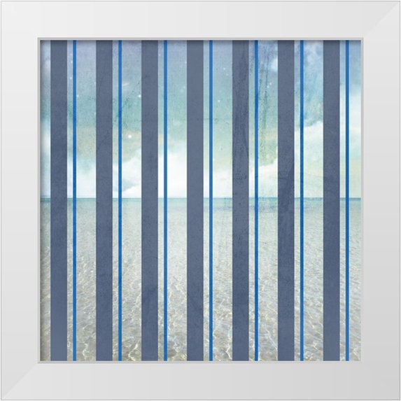 LightBoxJournal 20x20 White Modern Wood Framed Museum Art Print Titled - Signs_SeaLife_Repeat