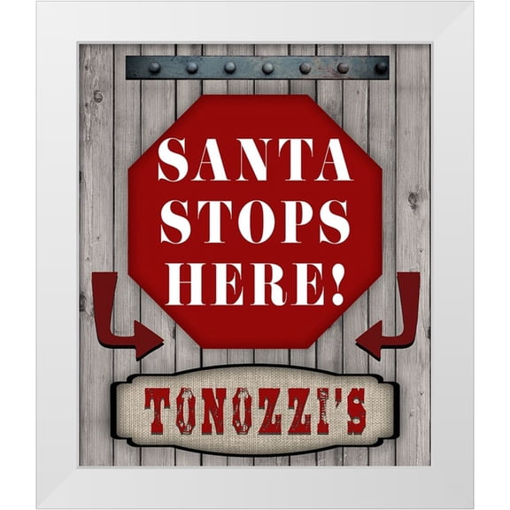 LightBoxJournal 20x23 White Modern Wood Framed Museum Art Print Titled - Personalized Christmas Sign V15