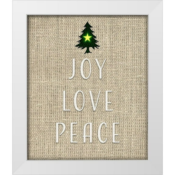 LightBoxJournal 20x23 White Modern Wood Framed Museum Art Print Titled - Personalized Christmas Sign V32 V3