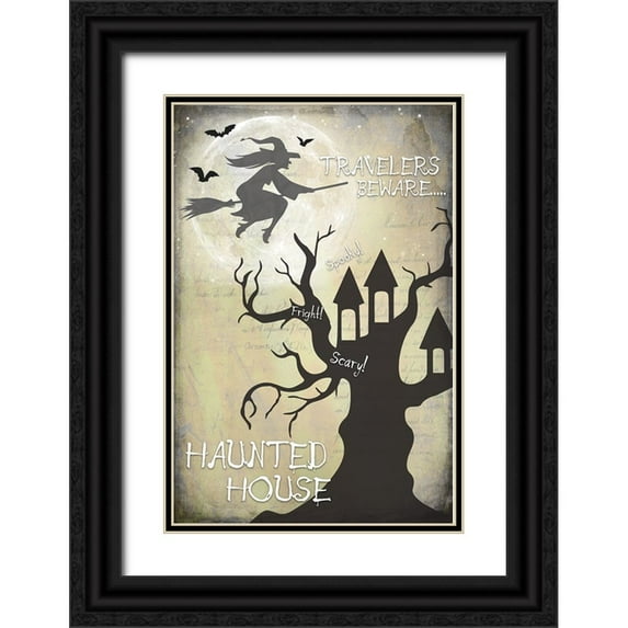 LightBoxJournal 23x32 Black Ornate Wood Framed with Double Matting Museum Art Print Titled - Say Boo 05
