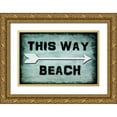thumbnail image 1 of LightBoxJournal 24x17 Gold Ornate Wood Framed with Double Matting Museum Art Print Titled - Choose Path - This Way Beach, 1 of 4