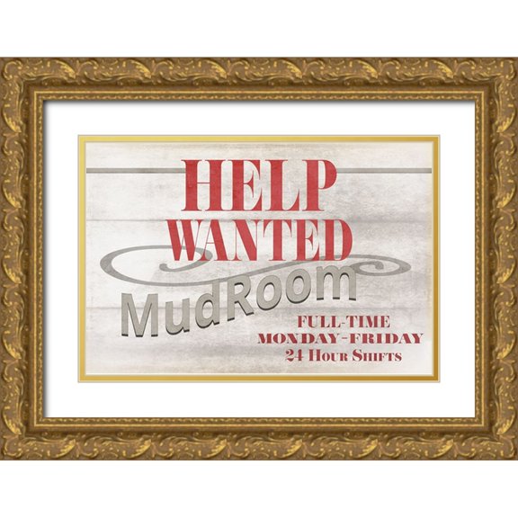 LightBoxJournal 24x17 Gold Ornate Wood Framed with Double Matting Museum Art Print Titled - Mudroom 18