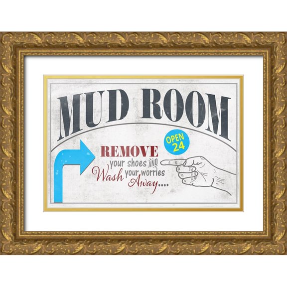 LightBoxJournal 24x17 Gold Ornate Wood Framed with Double Matting Museum Art Print Titled - Mudroom 21