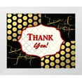 thumbnail image 1 of LightBoxJournal 24x20 White Modern Wood Framed Museum Art Print Titled - Black And Gold - Thank you 6, 1 of 4