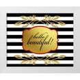 thumbnail image 1 of LightBoxJournal 24x20 White Modern Wood Framed Museum Art Print Titled - Gold Hello Beautiful, 1 of 4