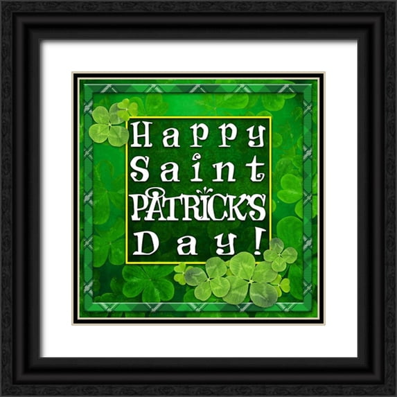LightBoxJournal 26x26 Black Ornate Wood Framed with Double Matting Museum Art Print Titled - St. Patricks Day_06