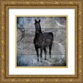 thumbnail image 1 of LightBoxJournal 26x26 Gold Ornate Wood Framed with Double Matting Museum Art Print Titled - Black Mare 3, 1 of 4