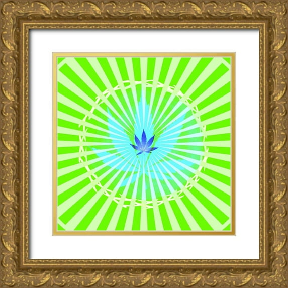 LightBoxJournal 26x26 Gold Ornate Wood Framed with Double Matting Museum Art Print Titled - Pot 6 Black Light 3