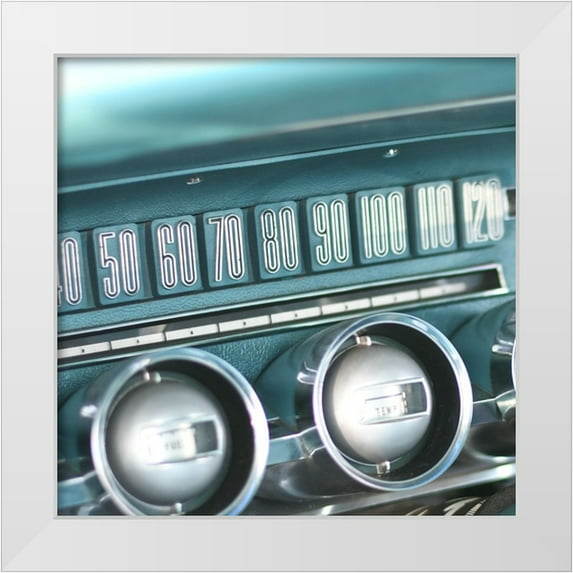 LightBoxJournal 26x26 White Modern Wood Framed Museum Art Print Titled - Antique Garage 4