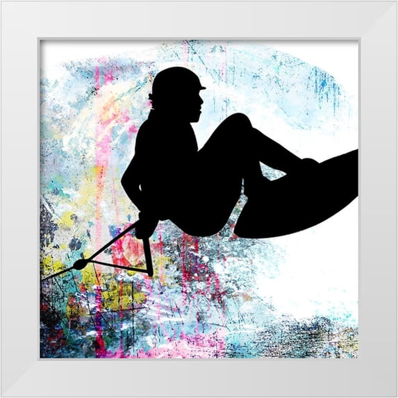 LightBoxJournal 26x26 White Modern Wood Framed Museum Art Print Titled - Extreme Wakeboard 5