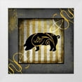 thumbnail image 1 of LightBoxJournal 26x26 White Modern Wood Framed Museum Art Print Titled - Gold Welcome To Our Bistro Pig, 1 of 4