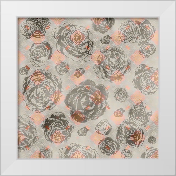 LightBoxJournal 26x26 White Modern Wood Framed Museum Art Print Titled - Junk Gypsy Pattern 12