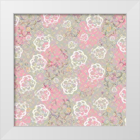 LightBoxJournal 26x26 White Modern Wood Framed Museum Art Print Titled - Junk Gypsy Pattern 14