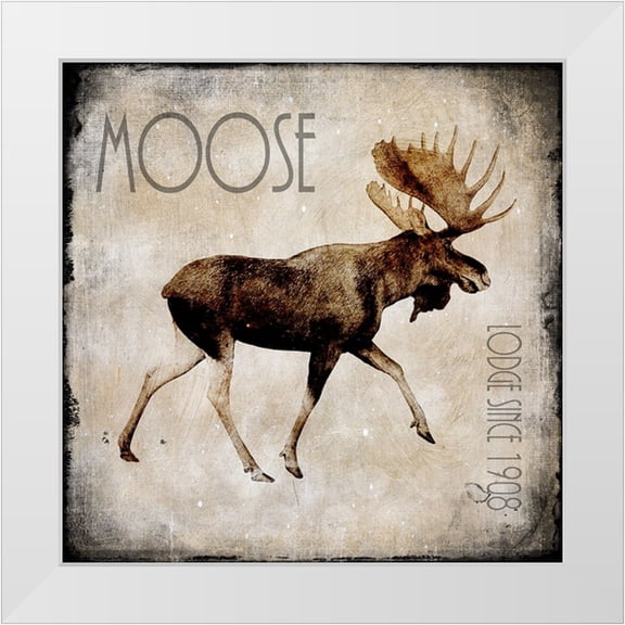 LightBoxJournal 26x26 White Modern Wood Framed Museum Art Print Titled - Moose Lodge 2